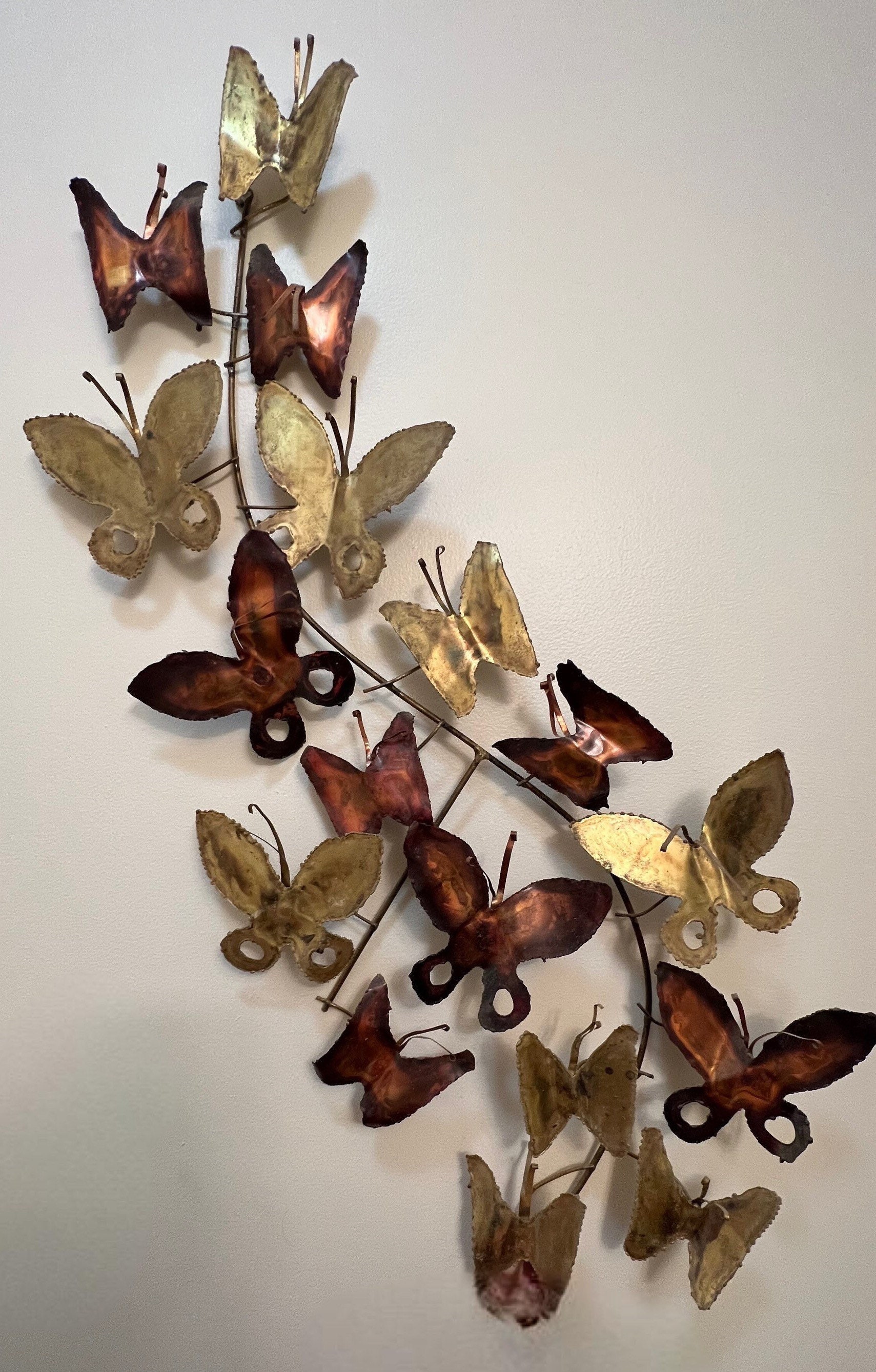 Metal Wall Art， Flying with Butterflies， Metal Butterfly Decor， Metal Wall-
