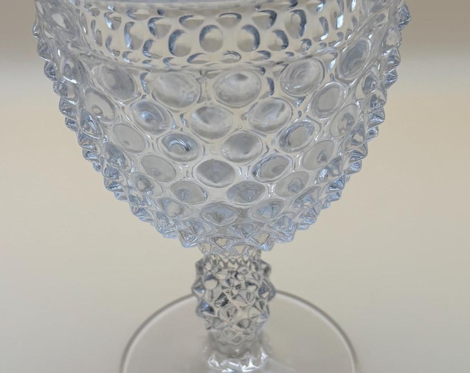 Vintage Hobnail Water Goblet Duncan & Miller Hobnail Glass with Pedestal Lover Antiques and Vintage