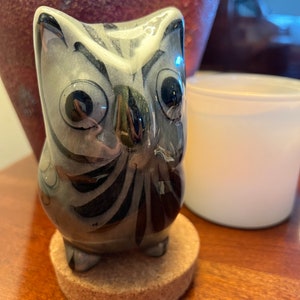 Vintage Tonala Pottery Owl - El Palomar Ken Edwards - Mexican Folk Art