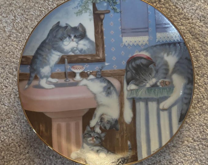 Hamilton Collection Cat Plate, Mischief Makers Cats, Number , Lover Antiques and Vintage