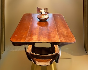 Vintage Cushman Colonial Butterfly Leaf Table: Double Rudder Farm Table