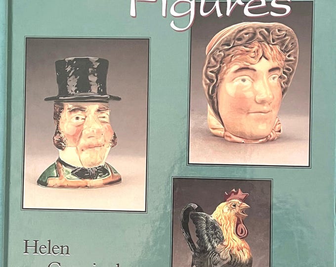 Majolica Figures Hardcover Book, with Values, Ceramics Guide, by Helen Cunningham, Ceramics book, Lover Antiques