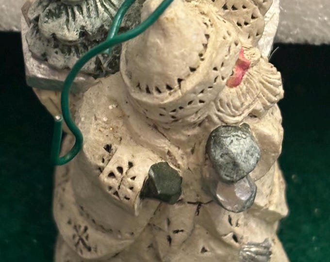 Vintage Pam Schifferl Santa Hand Painted Santa Ornament Lover Antiques and Vintage