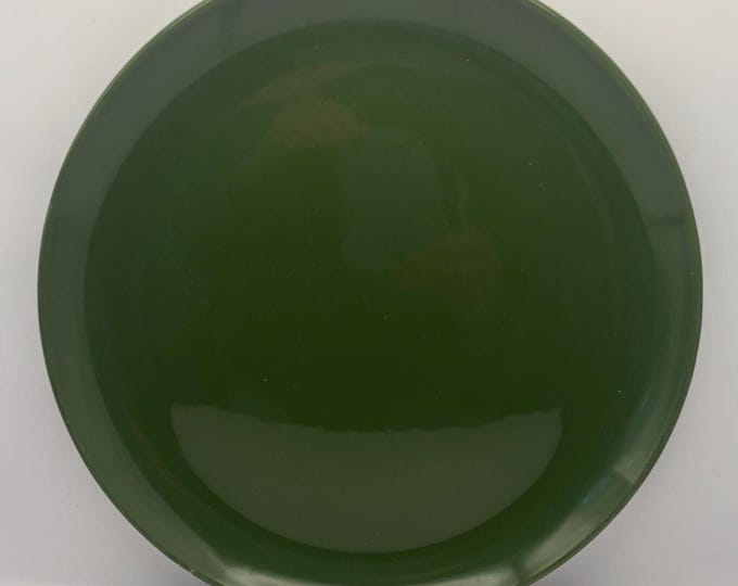 Vintage Ballerina Green Dinner Plate, 9 1/4" Made in the USA, Lover Antiques and Vintage