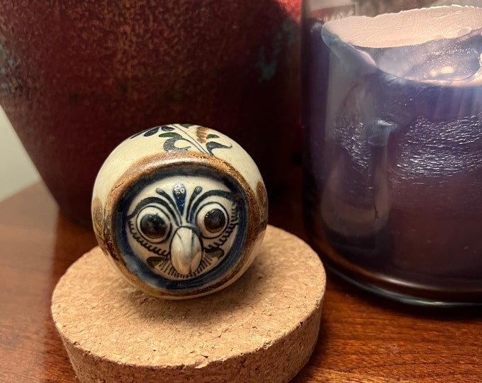 Vintage Tonala Mexican Pottery Owl, El Palomar, Ken Edwards Pottery, Owl Art, Mid-Century Modern Pottery, Bird Lover Antiques and Vintage