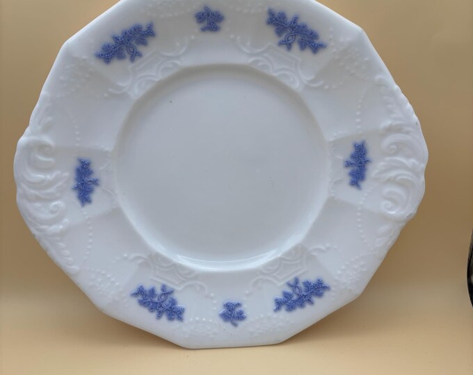 Vintage Adderley Ware China Blue Chelsea Plate Sprig Porcelain Grape Lover Antiques and Vintage