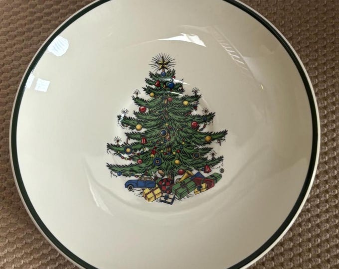 Vintage Saucer Plate Christmas Tree Plate by Cuthbertson Made in England Lover Antiques and Vintage