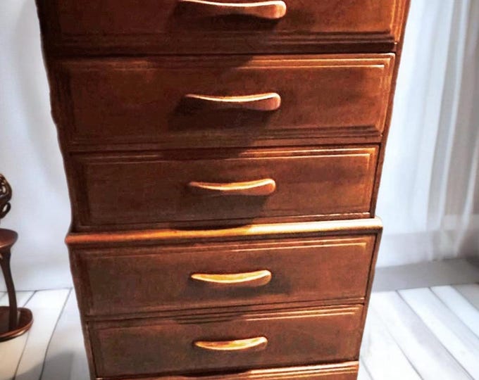 Cushman Colonial Creations Molly Stark Chest on Chest No. 2056 5 drawer dresser Vintage & Lovely!! Rustic Home Decor