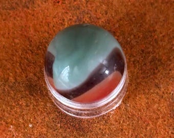 Vintage Vitro Black Line All Red Glass Marble Lover Antiques and Vintage