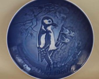 Vintage Owl Porcelain Plate by Bing & Grondahl Copenhagen Lover Antiques and Vintage