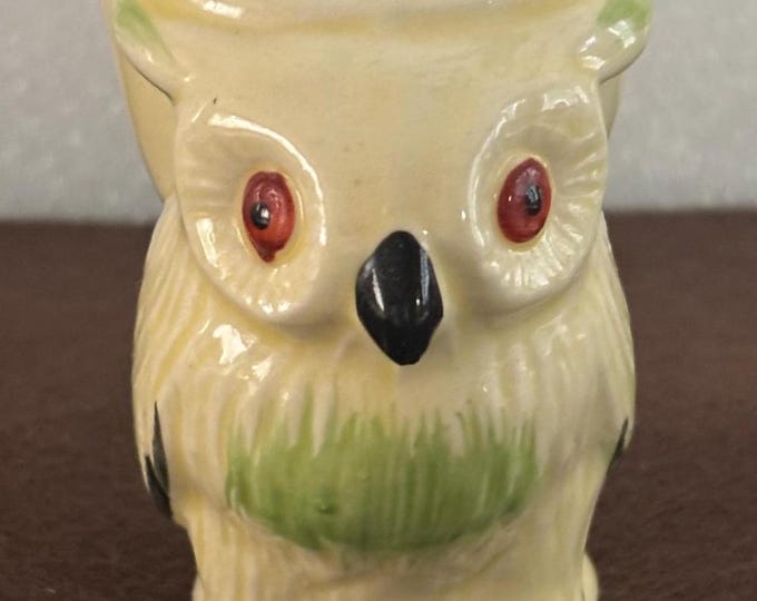 Vintage Owl Egg Cup Stand by Keele Street Pottery of England KSP Lover Antiques and Vintage