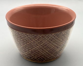 Vintage Raffiaware Footed Tumbler, Boho Home Decor