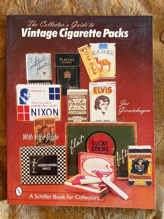 cigarette pack collection The Collector's Guide to Vintage Cigarette Packs Book, by Joe Giesenhagen,  Lover Antiques and Vintage