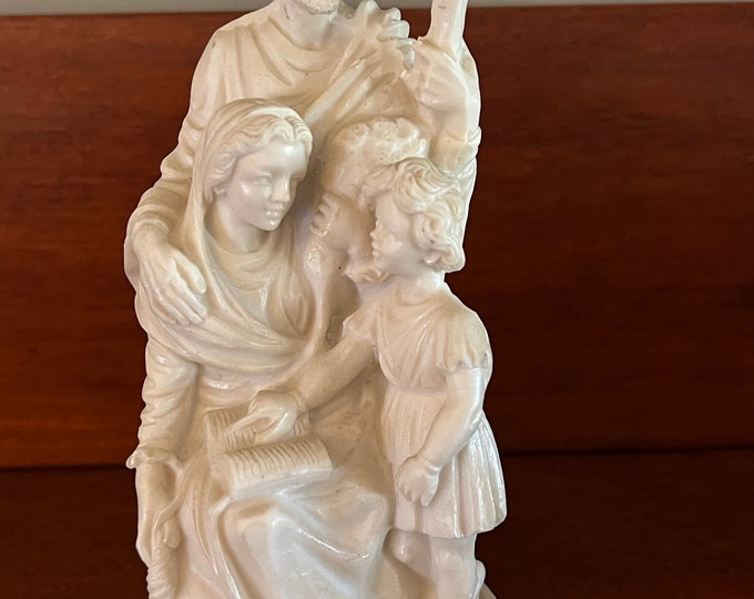 Vintage Jesus, Mary & Joseph Figurine, Made in Italy by Columbia, Cast Resin Figure, The Holy Family Figurine, Lover Antiques and Vintage