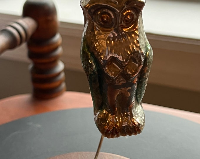 Antique Owl Ornament Made in Germany Hand Blown Glass Owl Christmas Holiday Lover Antiques and Vintage