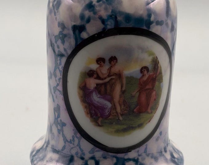Antique Lusterware Vase Made in Germany 17, Circa Late 1800, Lover Antiques and Vintage