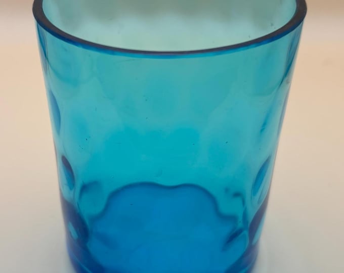 Vintage Hazel Atlas Teal Tumbler Lover Antiques and Vintage