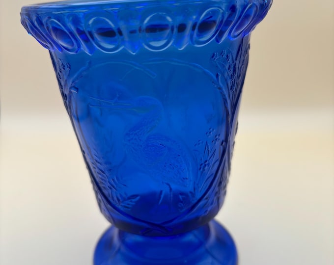 Vintage Cobalt Blue Votive Holder Lover Antiques and Vintage