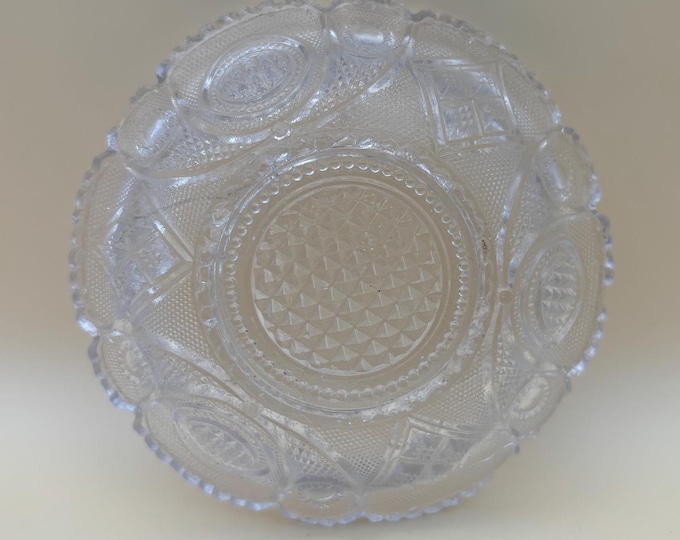 Vintage Peacock Crystal Glass Dish Nut or Candy Dish Serving Dish Lover Antiques and Vintage