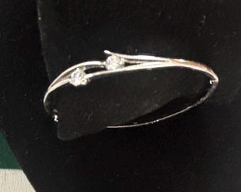 Vintage Sterling Silver Cuff Clasp Bracelet | Small/Medium Wrist Jewelry Gift for Her | Mothers Day Silver Arm Cuff Jewelry