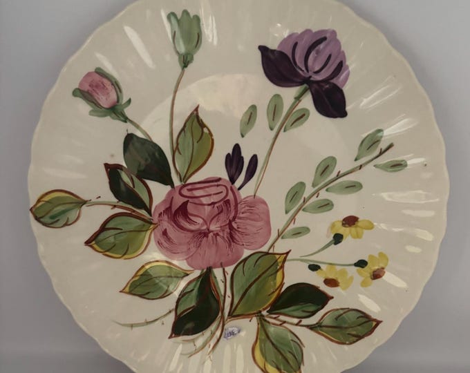 Blue Ridge June Bouquet Dinner Plate, by Southern Potteries, Circa 1930's, Lover Antiques and Vintage