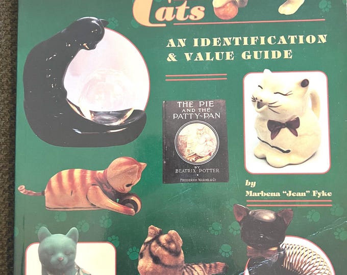 Vintage Collectible Cats Book, An identification & Value Guide, Cat Jewelry, Cat Collectibles, Garfield, Lover Antiques and Vintage
