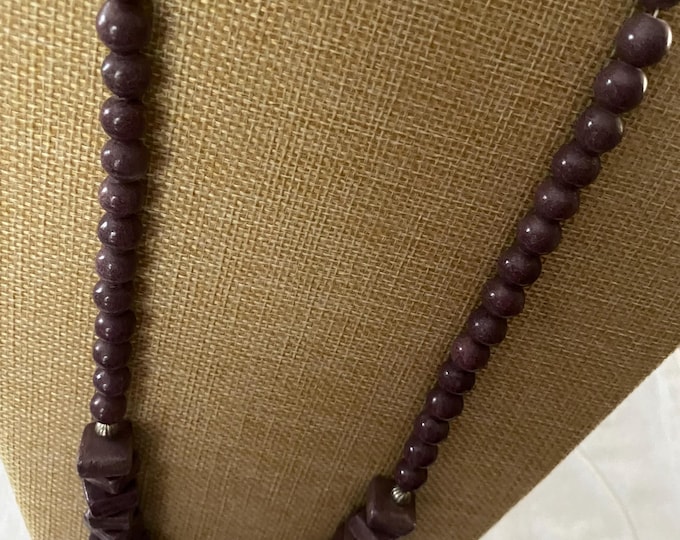 Vintage Karla Jordan Necklace Brown Beaded Jewelry Lover Antiques and Vintage