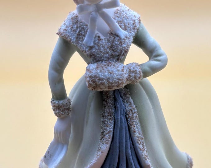 Vintage Lefton Victorian Woman Hand Painted Porcelain Figurines Japanese Lover Antiques and Vintage