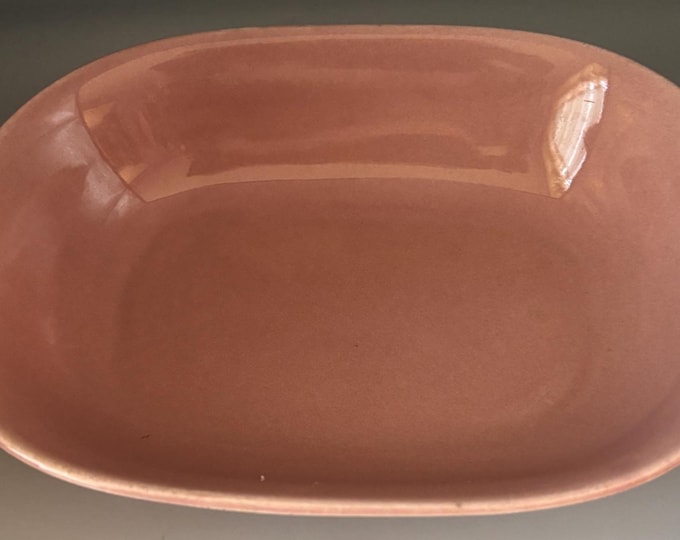 Vintage W.S. George Blush Oval Serving Dish Bowl Lover Antiques and Vintage