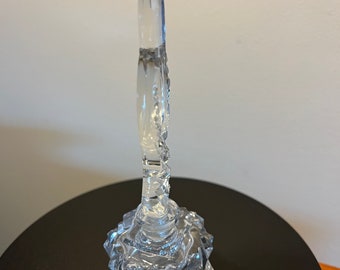 Vintage Cut Crystal Perfume Bottle with Etched Glass Stopper Top Glass Art Deco Lover Antiques and Vintage