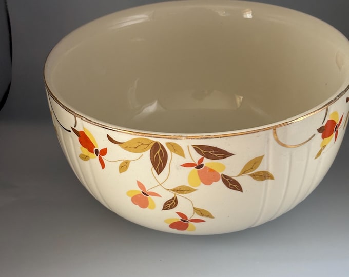 Hall China Serving Bowl Autumn Leaf Design Stoneware Lover Antiques Vintage