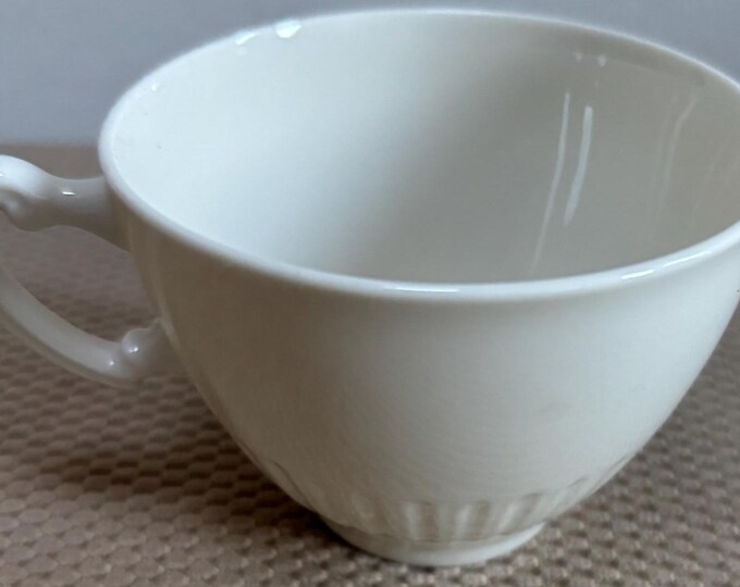 Vintage Shelledge White Cup with Handle with Narrow Flutes Edging Syracuse China Lover Antiques and Vintage