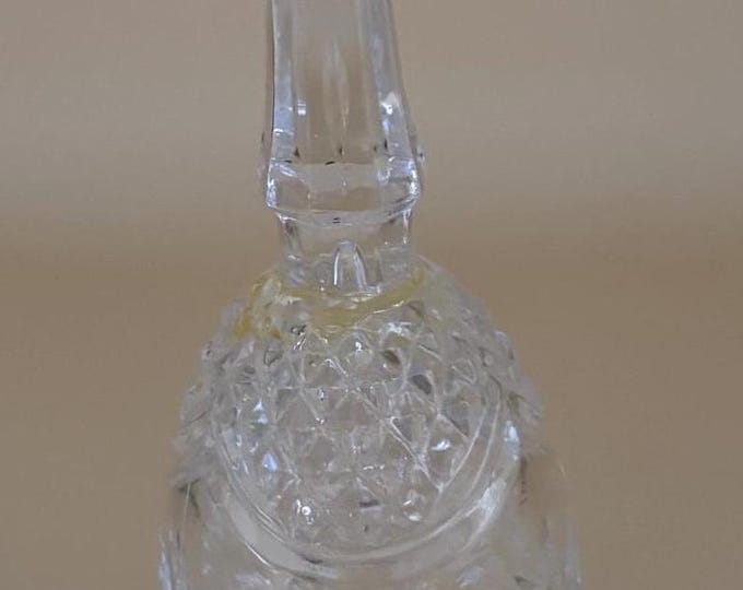 Vintage Crystal Cut Glass Bell Star of David Starburst Heavy Glass Bell Lover Antiques and Vintage