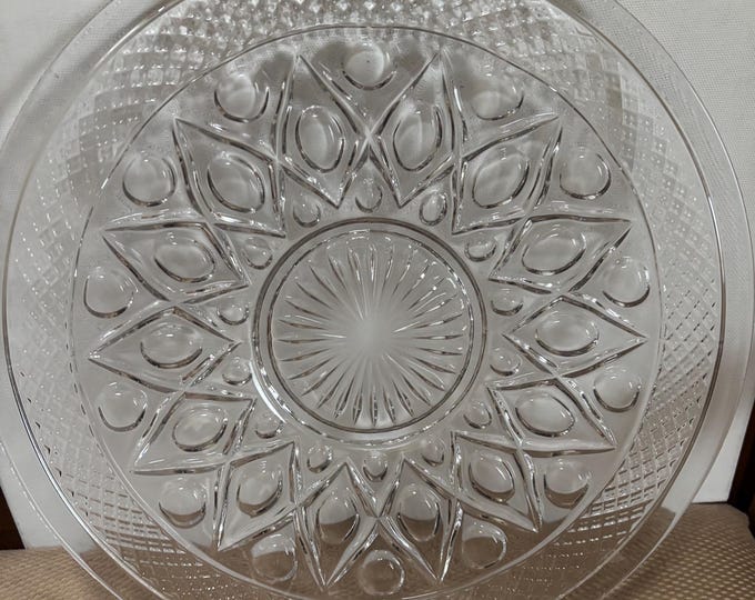 Vintage Glass Cape Cod Large Platter Lover Antiques and Vintage