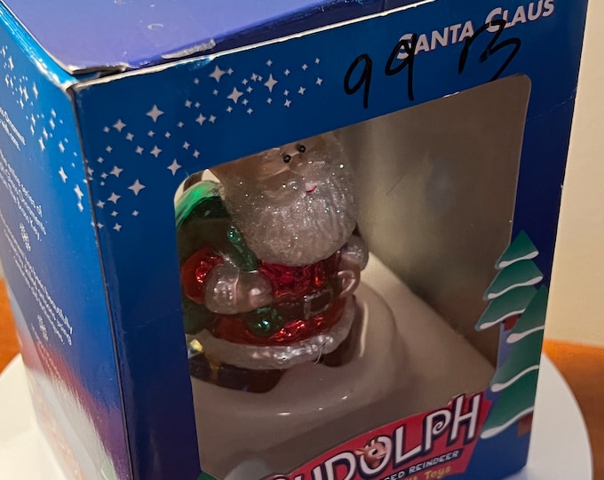 Vintage Santa Claus Ornament Rudolph The Red Nosed Reindeer by Brass Key Collection Made in USA Ornaments Rankin Bass Lover Antiques