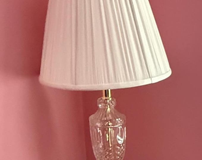 Crystal Lamp with Shade, Lover Antiques and Vintage