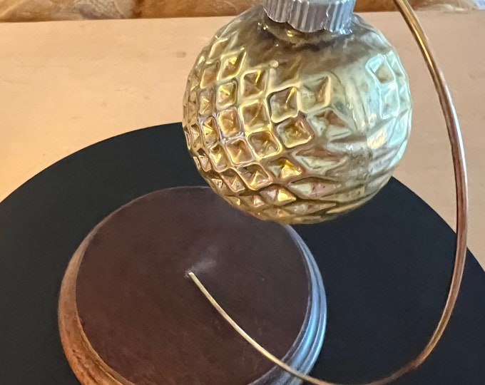 Vintage Shiny Brite Bumpy, Golf Ball Ornament, Champagne Color Ball Ornament Circle Circa 1940’s Lover Antiques and Vintage