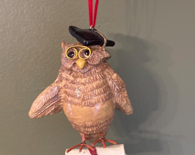 Vintage Graduation Owl from the Hamilton Collection 1998 Lover Antiques and Vintage