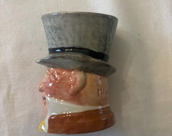 Vintage Mr. Micawber Toby Mug from David Copperfield, Dickens Ceramic Miniature Character Tea Mug | Lancaster & Sandland England Collectible