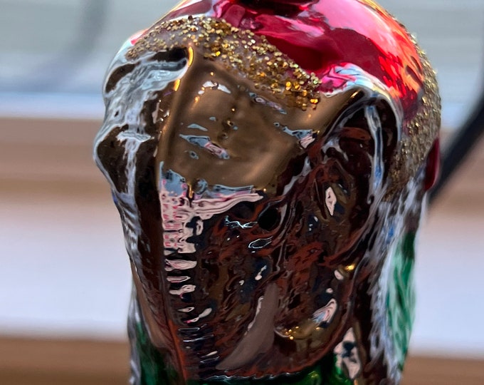 Vintage Elephant Hand Blown Art Glass Ornament Made in West Germany old ornaments glass art home decor collectibles elephants Lover Antiques