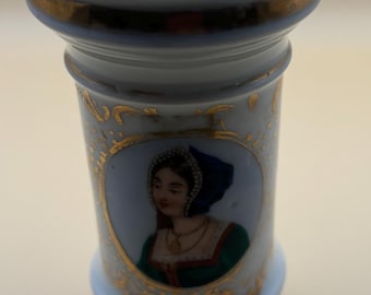 Antique Victorian Porcelain Spill Vase Footed Planter | Hand Painted Lefton China Figurine Collectible Gift