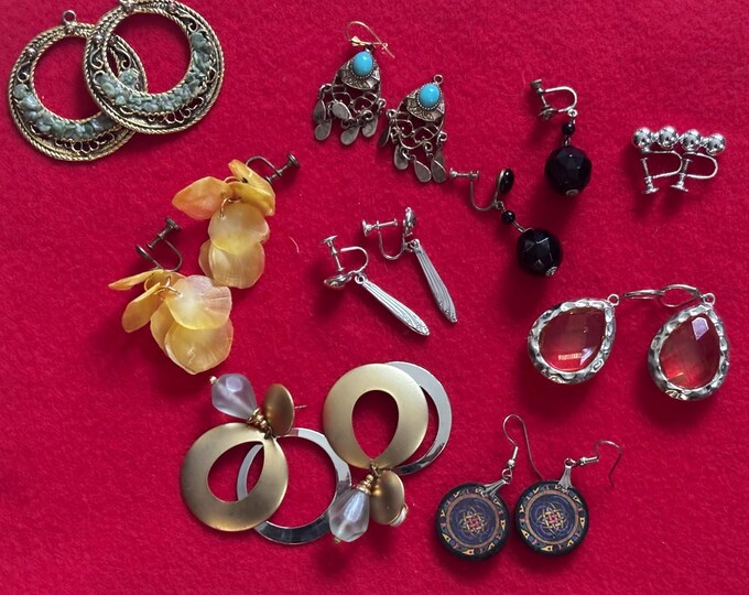 Bulk Vintage Collection of Earrings, Jewelry Gifts for Her, Lover Antiques and Vintage