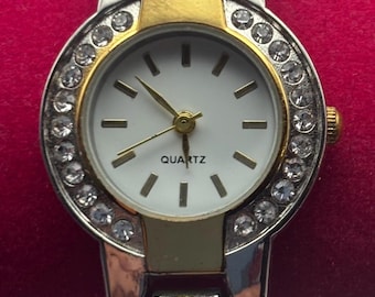 Vintage Gold Silver Watch Blair Ladies Crystal Watch Lover Antiques and Vintage
