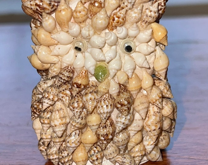 Vintage Shell Owl Made in Philippines Kitsch Animals Lover Antiques and Vintage