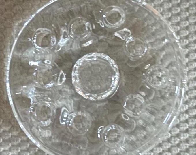 Vintage Glass Flower Frog, Marble Display Collection,