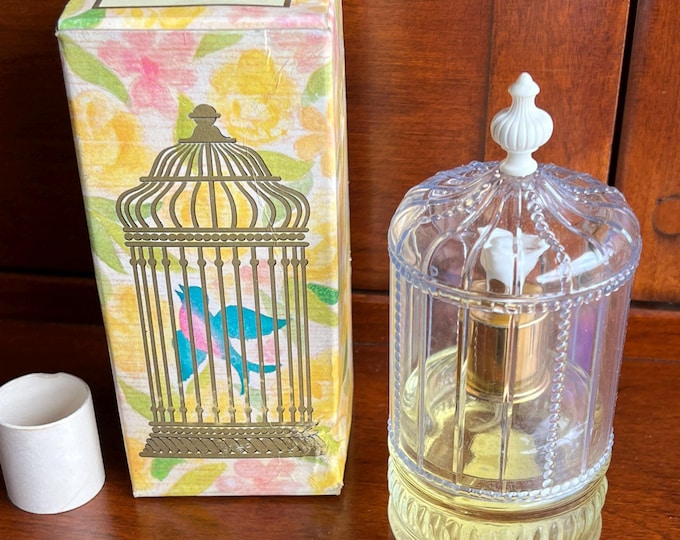 Vintage Avon Song of Love Sweet Honesty Full Bottle 2 ounces Birdcage Bird Cage Birds Perfume Lover Antiques and Vintage