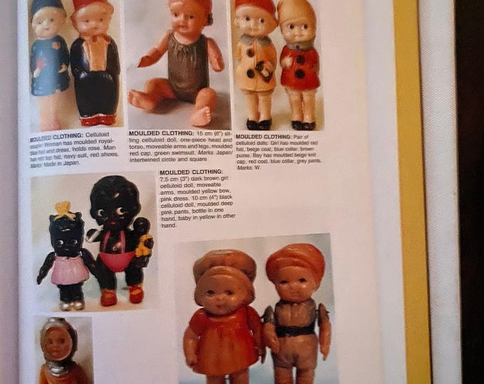 Vintage Celluloïd Dolls of the World Book, By Marjory Fainges, Doll Book Guide, Lover Antiques and Vintage