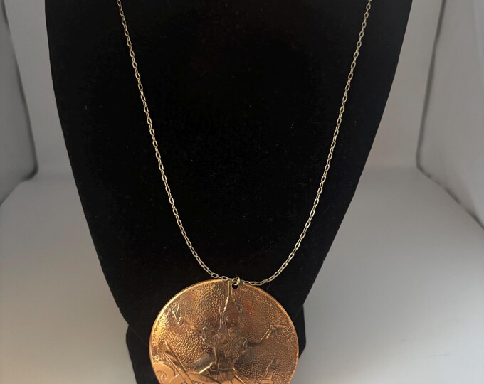 Vintage Copper Pendant Necklace