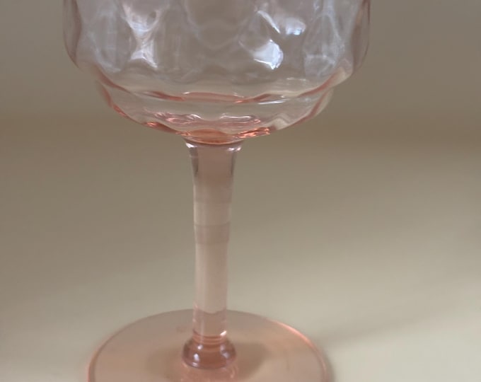 Pink Depression Champagne Glass Wine Glass Lover Antiques and Vintage