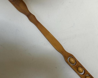 Vintage Hand Carved Wooden Back Scratcher and Back Massager Lover Antiques and Vintage